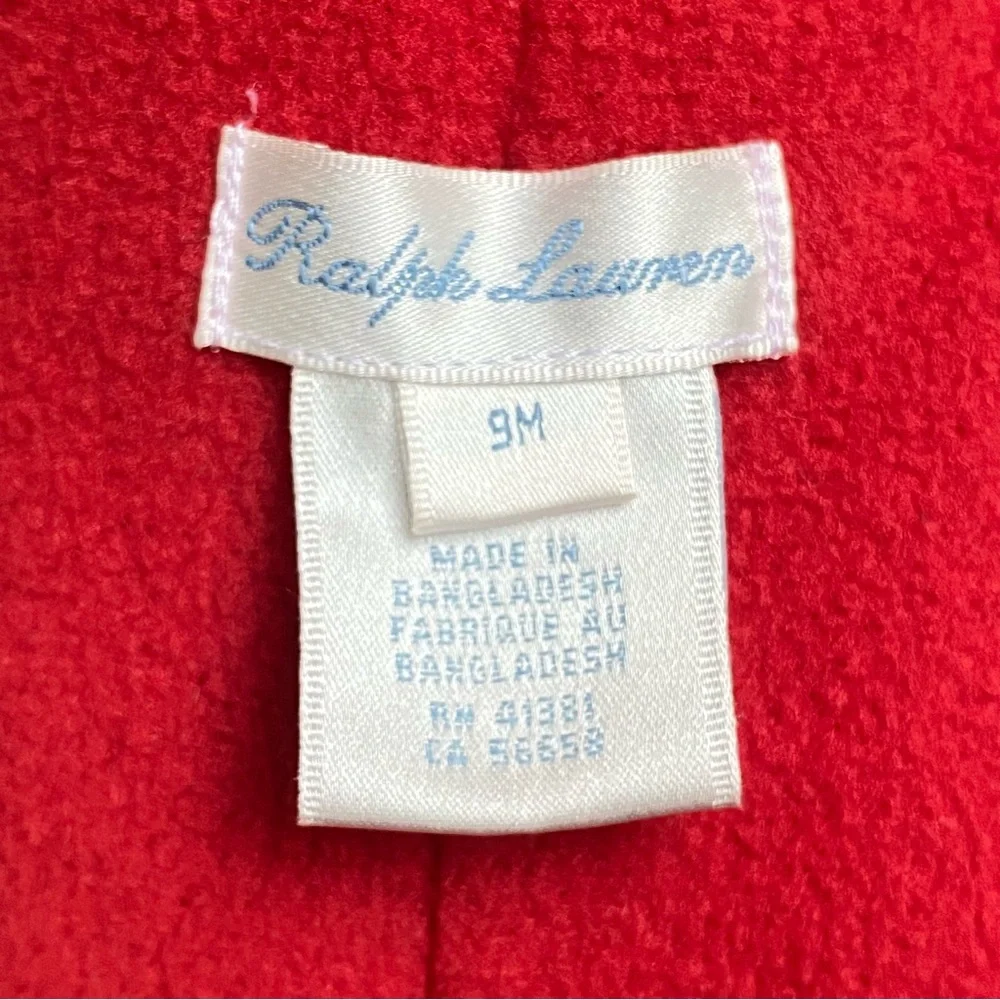 Ralph Lauren Baby Red Quilted‎ Hooded Bunting Snowsuit 9M